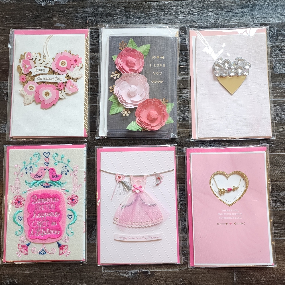 Elegant Valentine's Cards Greeting Cards- Set Of 6